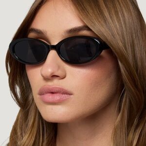 Jason Wu Sleek Black Oval Sunglasses NWT